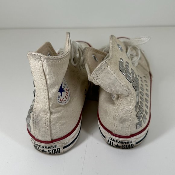 White Studded High Top Converse | 7 - Picture 3 of 4